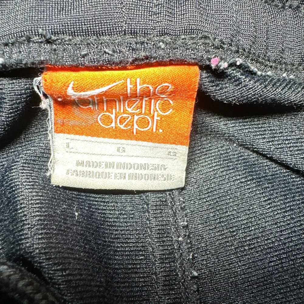 Nike Track‎ Pants Mens Large Black Wide Leg Y2K Vintage Athletic Dept Swoosh